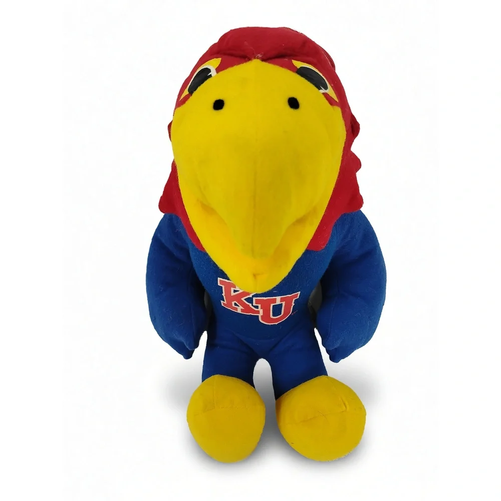 Vintage 1995 Stuffins KU Jayhawks Plush Mascot 9 Inch NCAA Sports Collectible